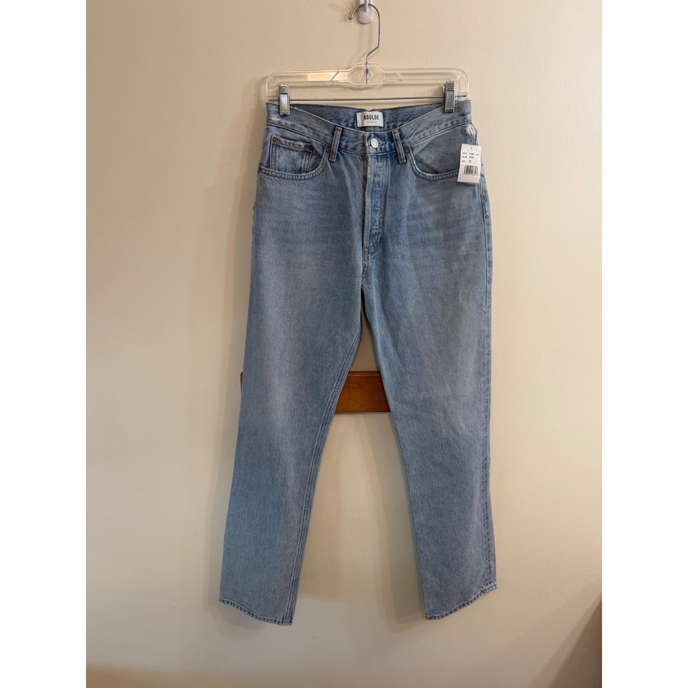 AGOLDE Lana Straight Leg Jeans Fiction Light Wash Blue Denim 27 NWT A140C-1141